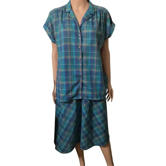 Vintage Plaid Skirt Set - Picture 3 of 14